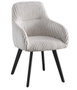 DKD Home Decor Silla de Pana Gris y Negro