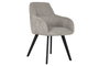 DKD Home Decor Silla de Pana Gris y Negro