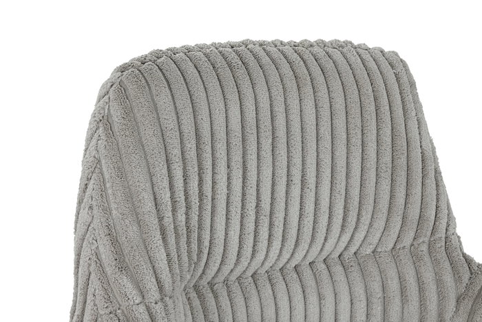 DKD Home Decor Silla de Pana Gris y Negro