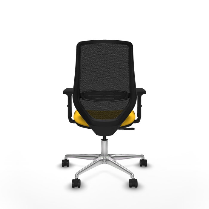 PIQUERAS Y CRESPO Silla de oficina Mardos con mecanismo Sincro, Amarillo y Negro