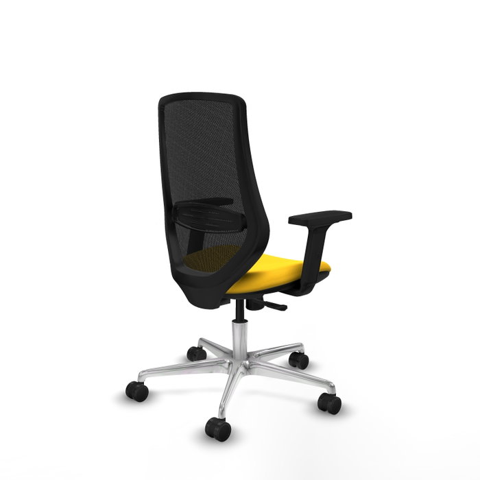 PIQUERAS Y CRESPO Silla de oficina Mardos con mecanismo Sincro, Amarillo y Negro