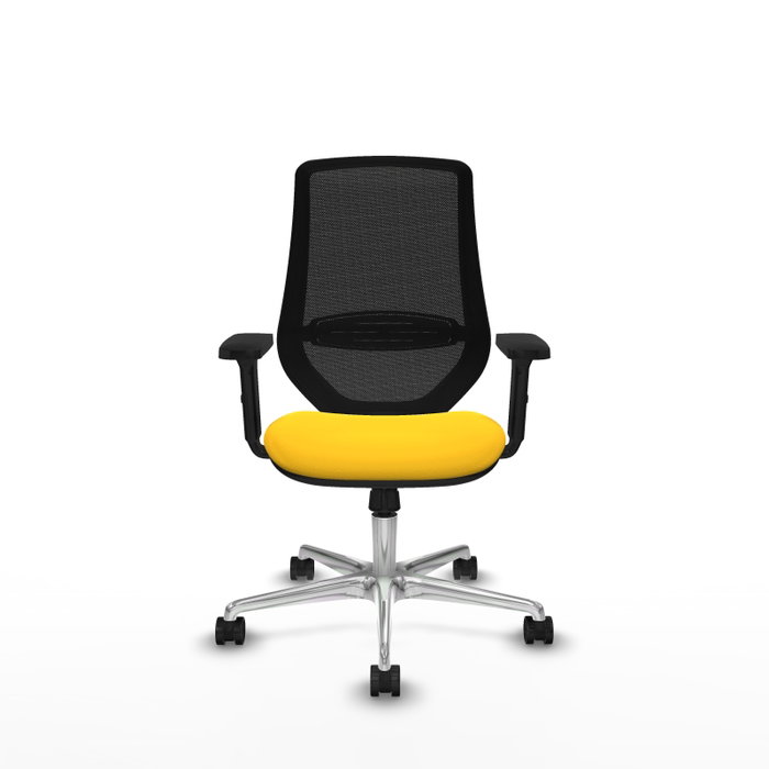 PIQUERAS Y CRESPO Silla de oficina Mardos con mecanismo Sincro, Amarillo y Negro