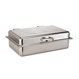 Sambonet Chaf.Dish GN 1/1 A/Larga Atlantic - Fuente Calientaplatos de Acero Inoxidable, 57 cm Largo x 47 cm Ancho x 17.5 cm Alto