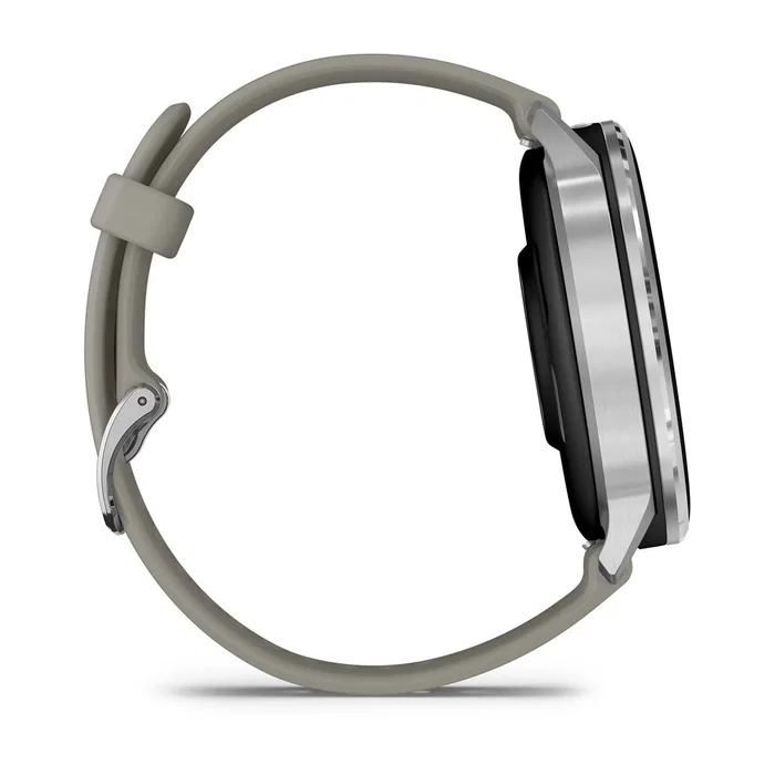 Garmin Venu 4 45 mm Plata con Correa de Silicona Gris