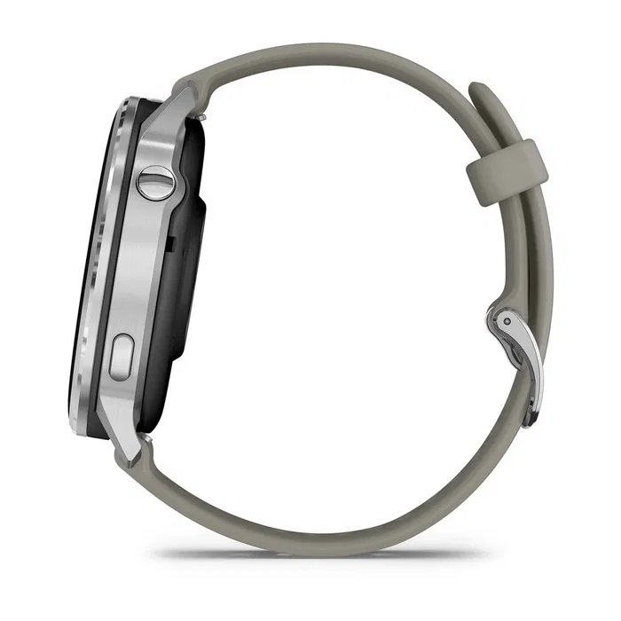 Garmin Venu 4 45 mm Plata con Correa de Silicona Gris