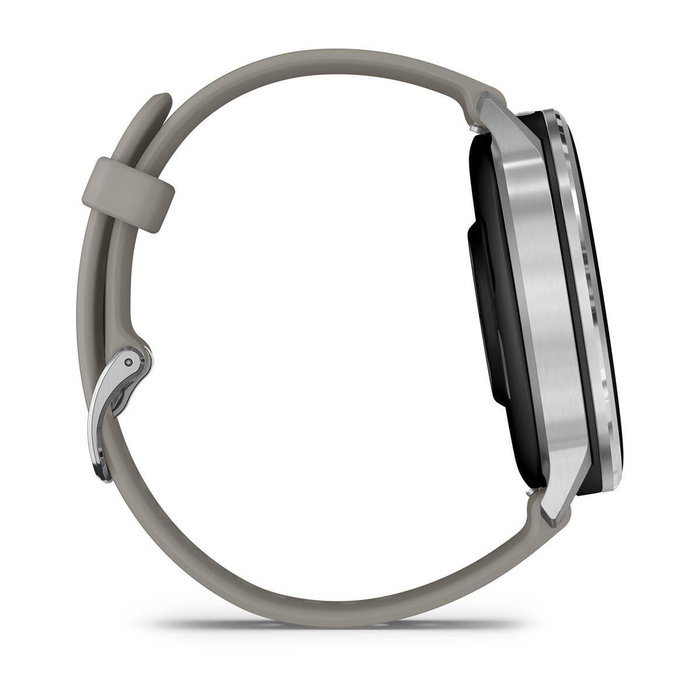 Garmin Venu 4 45 mm Plata con Correa de Silicona Gris