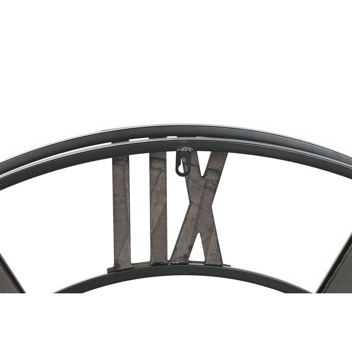 DKD Home Decor Reloj de Pared de Metal y Ratán Natural y Negro 100x100 cm DKD Home Decor Reloj de Pared de Metal y Ratán Natural y Negro 100x100 cm