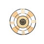 DKD Home Decor Reloj de Pared de Metal y Ratán Natural y Negro 100x100 cm