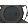 DKD Home Decor Reloj de Pared de Metal y Ratán Natural y Negro 100x100 cm