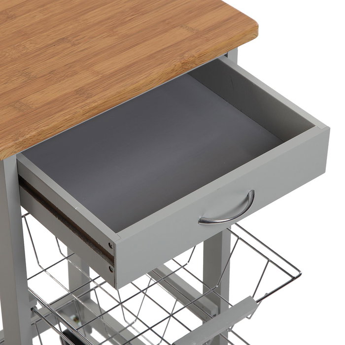 Carro Multiusos Versa Madera MDF (37 x 76 x 37 cm)