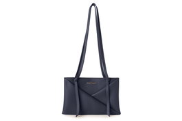 Vince Camuto Bolso Tote Azul Marino Avellino - Bolso de Piel de Polivinilo Elegante y Funcional para Mujer, Tamaño Mediano, 30x12x20 cm