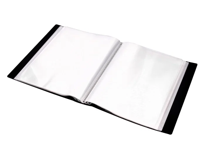 Liderpapel Carpeta 37865 Personaliza 100 Fundas Polipropileno DIN A4 Negra con Cajetín