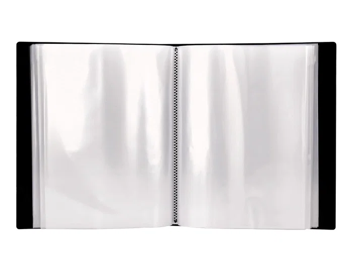 Liderpapel Carpeta 37865 Personaliza 100 Fundas Polipropileno DIN A4 Negra con Cajetín