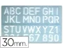 Liderpapel Plantilla 1600 Letras y Numeros 30 mm Trazar Figuras