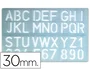 Liderpapel Plantilla 1600 Letras y Numeros 30 mm Trazar Figuras