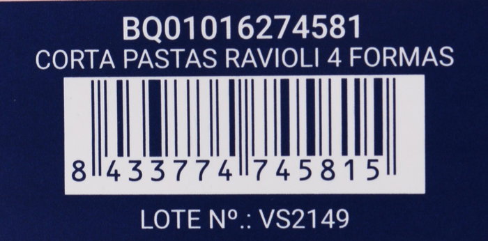 Quttin Corta Pastas Ravioli 4 Formas (12 Unidades) 30,5 x 11 x 6,3 cm