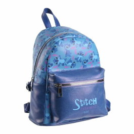 Cerdá Mochila Casual de Moda Stitch Disney en Polipiel Azul