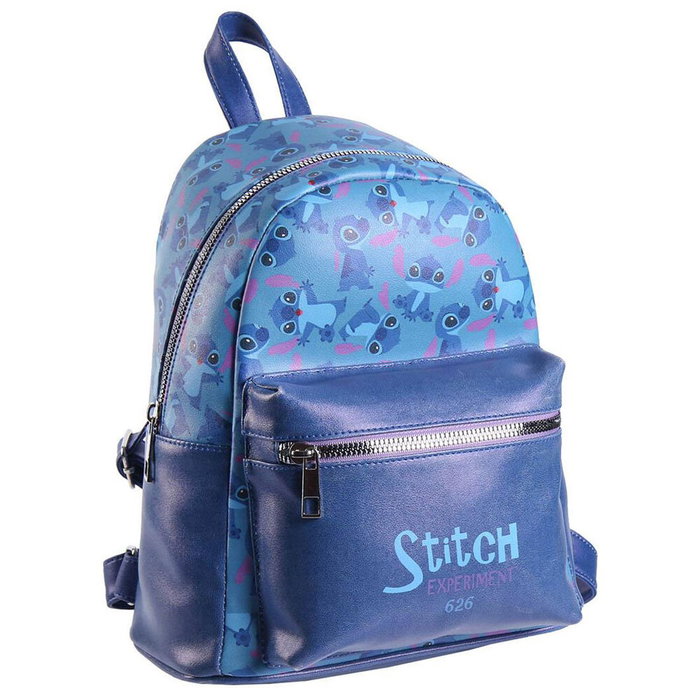Cerdá Mochila Casual de Moda Stitch Disney en Polipiel Azul