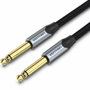 Vention Cable de Audio Estéreo Jack 6,5 mm Macho a Jack 6,5 mm Macho 1,5 m Gris