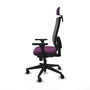 PIQUERAS Y CRESPO Silla de oficina Horna con mecanismo Sincro, Morado y Gris