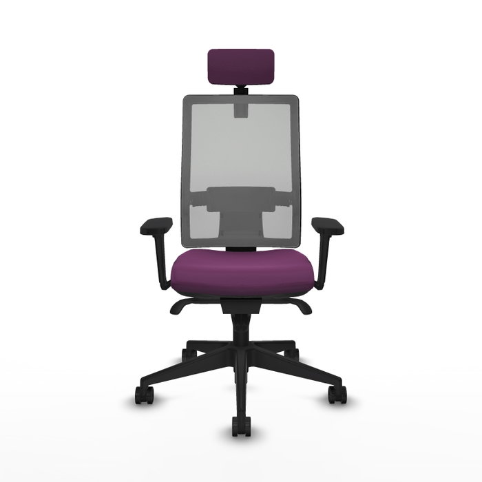 PIQUERAS Y CRESPO Silla de oficina Horna con mecanismo Sincro, Morado y Gris