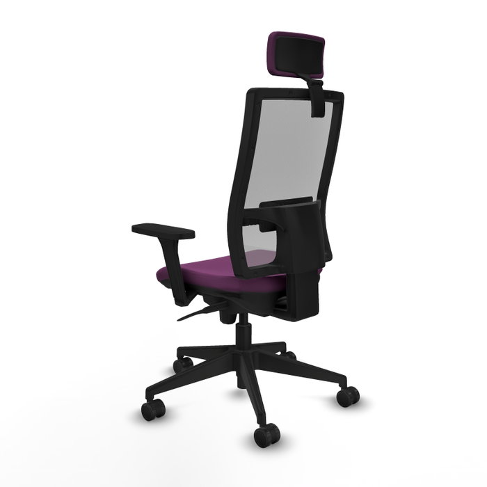 PIQUERAS Y CRESPO Silla de oficina Horna con mecanismo Sincro, Morado y Gris