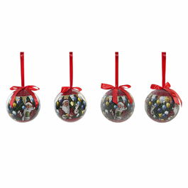 Bolas de Navidad DKD Home Decor Papá Noel PVC (7 pcs) (7.5 x 7.5 x 12 cm)