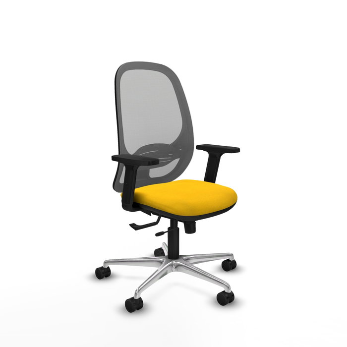PIQUERAS Y CRESPO Silla de oficina Cilanco con mecanismo Sincro/Traslack, Amarillo y Gris PIQUERAS Y CRESPO Silla de oficina Cilanco con mecanismo Sincro/Traslack, Amarillo y Gris