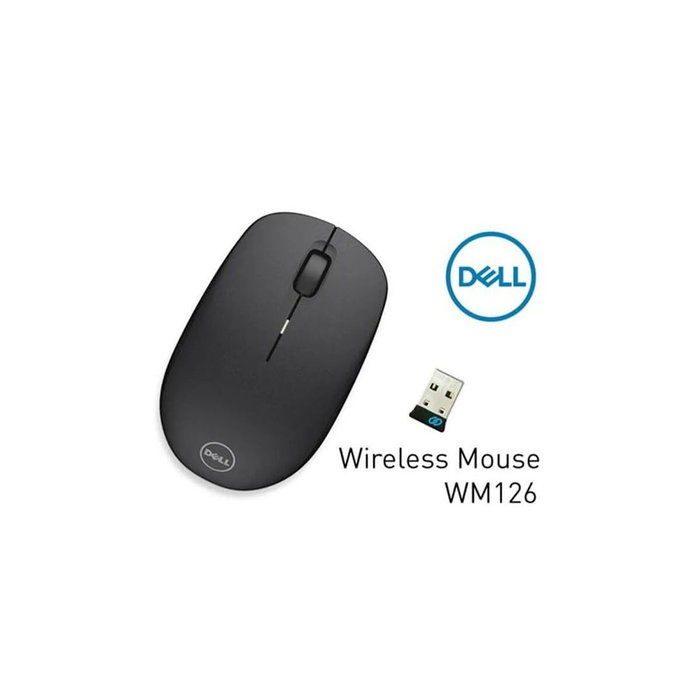 DELL WM126 Ratón Óptico Inalámbrico Negro