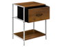 GIFTDECOR Mesita Cajon Balda Blanco-Bambu