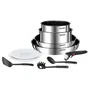 TEFAL INGENIO Batería de cocina 10 p, Sartenes, Cacerolas, Inducción, Acero inoxidable, Revestimiento antiadherente, Emotion L897AS04
