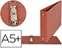 Liderpapel Carpeta de 2 anillas 40mm cuarto apaisado carton cuero