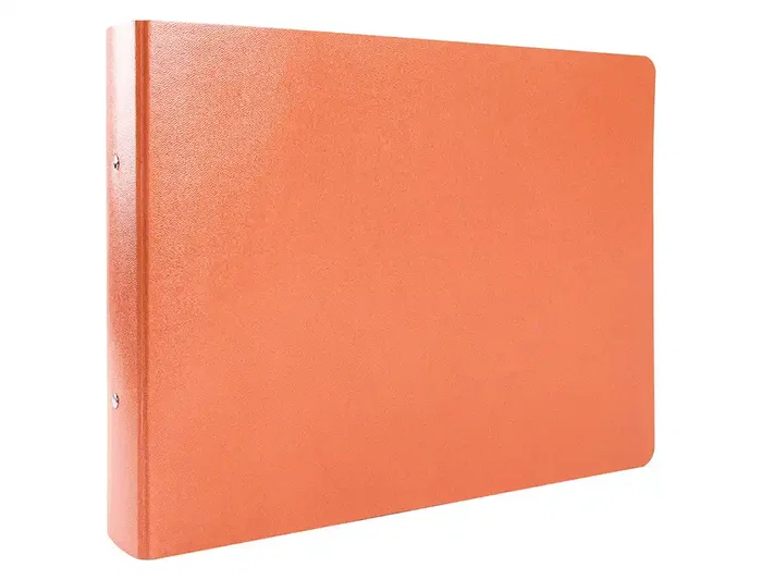 Liderpapel Carpeta de 2 anillas 40mm cuarto apaisado carton cuero