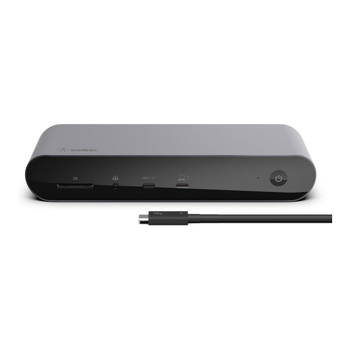 Belkin Thunderbolt 4 Dock Pro Estación de Acoplamiento USB-C - 90W PD, 8K 60Hz, Ethernet 1000 Mbit/s, 2x HDMI 2.0, 2x Thunderbolt 4, 2x USB-A 3.2, Lector SD, Cable 0.8m