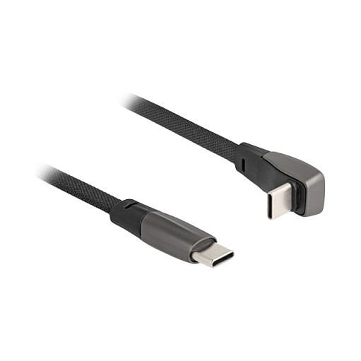 DeLOCK Cable USB 2.0 Tipo-C a Tipo-C Macho Acodado 14 cm Negro DeLOCK Cable USB 2.0 Tipo-C a Tipo-C Macho Acodado 14 cm Negro