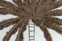 DKD Home Decor Cojín de Algodón con Bordado de Palmera (Pack de 2)