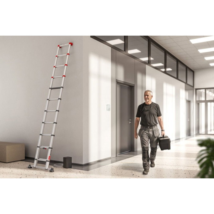 Hailo Master T100 Escalera Telescópica de 13 Peldaños