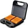Grunkel SAN-GRILLNG Sandwichera Grill 750W, Placas Antiadherentes sin Corte para 2 Bocadillos, Carcasa Acero Inoxidable