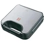 Grunkel SAN-GRILLNG Sandwichera Grill 750W, Placas Antiadherentes sin Corte para 2 Bocadillos, Carcasa Acero Inoxidable