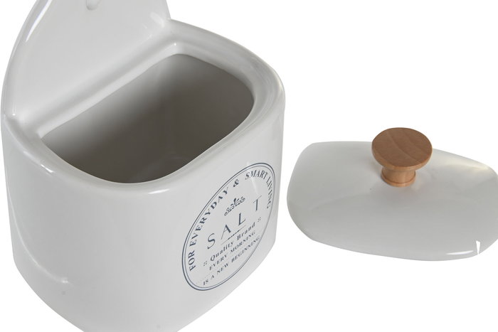 DKD Home Decor Salero de Gres Blanco 11x8x15 cm