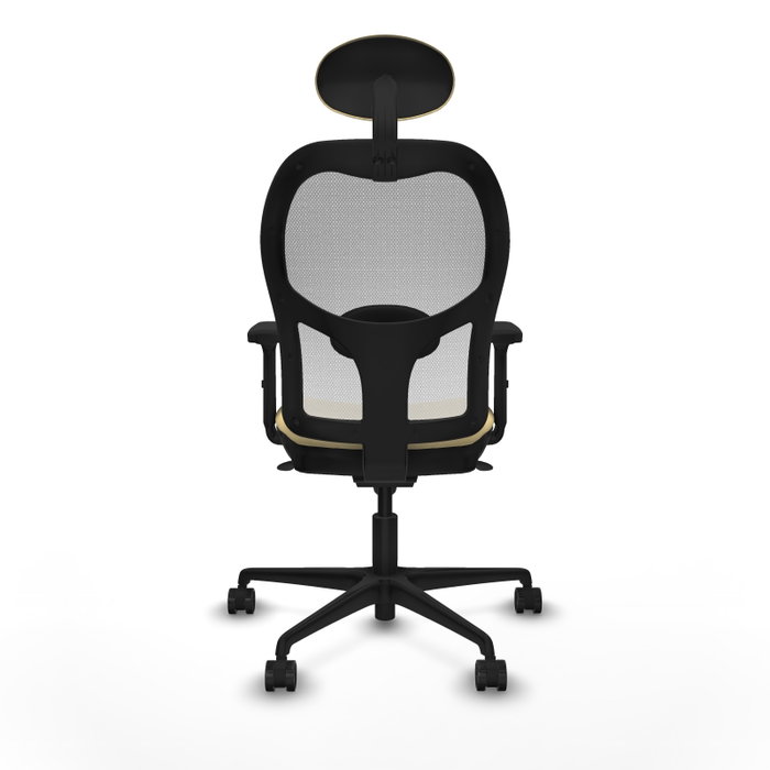 PIQUERAS Y CRESPO Silla de oficina Jorquera con mecanismo Sincro, Crema y Blanco