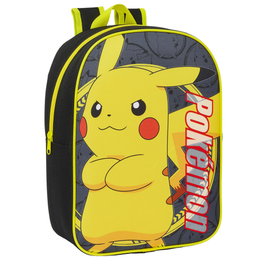 SAFTA Mochila Pokémon 34cm con Cremallera y Hombreras Acolchadas - 25x10x34cm