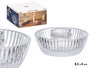 Giftdecor Portavela de Cristal, Cuenco Transparente de Vidrio para Vela, Dimensiones 8.5x4x8.5 cm (Set de 24)