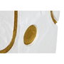 DKD Home Decor Pedestal MDF Moderno Rugoso Blanco y Dorado 25x25x80 cm