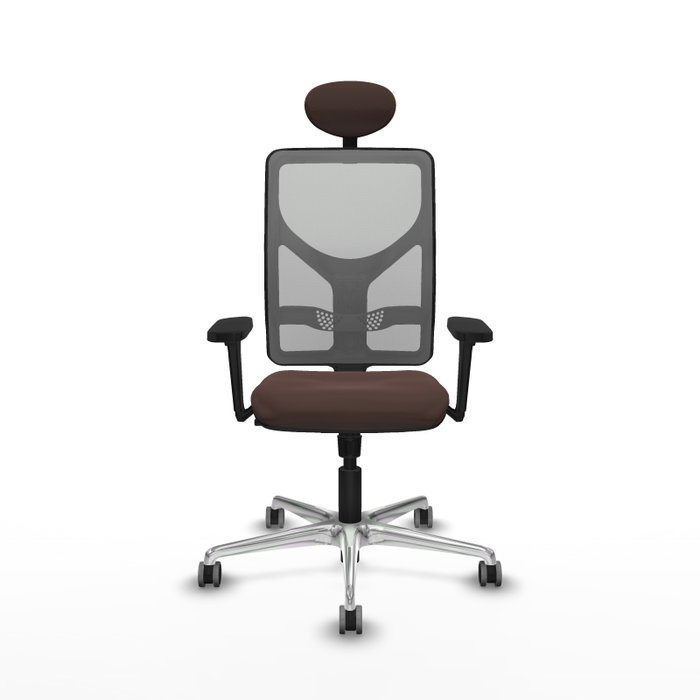 PIQUERAS Y CRESPO Silla de oficina Motilla con mecanismo Sincro, Marrón oscuro y Gris PIQUERAS Y CRESPO Silla de oficina Motilla con mecanismo Sincro, Marrón oscuro y Gris