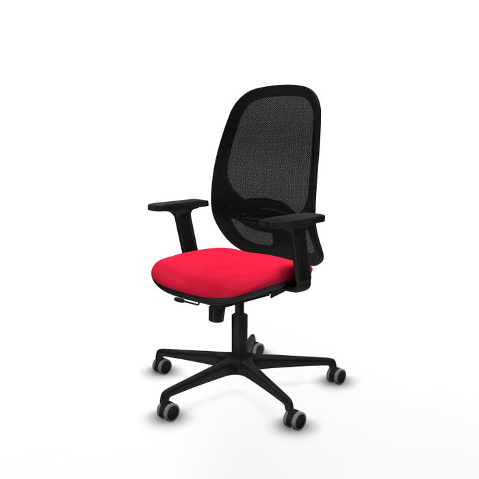 PIQUERAS Y CRESPO Silla de oficina Cilanco con mecanismo Sincro/Traslack Rojo/Negro PIQUERAS Y CRESPO Silla de oficina Cilanco con mecanismo Sincro/Traslack Rojo/Negro