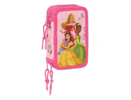 Safta Plumier Escolar Princesas Disney Triple Cremallera 37 Piezas