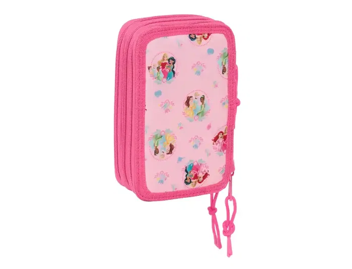 Safta Plumier Escolar Princesas Disney Triple Cremallera 37 Piezas