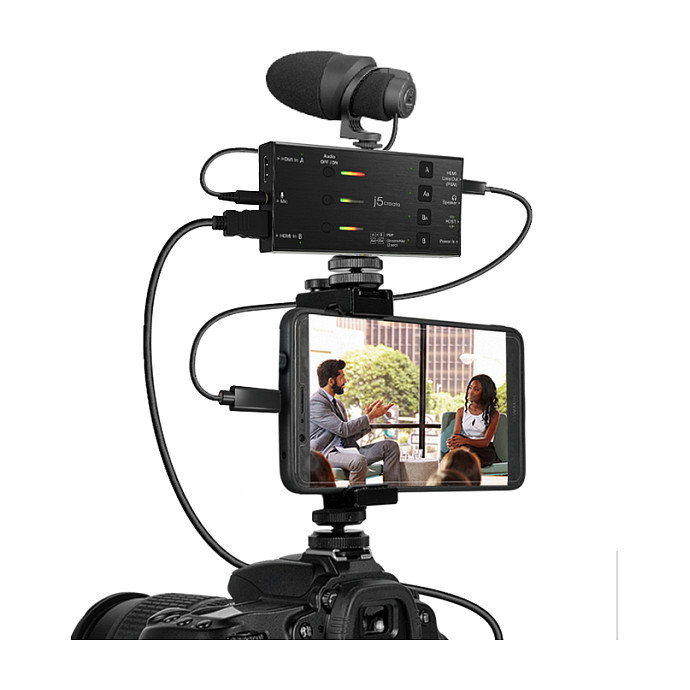 J5CREATE JVA06-N Tarjeta de captura de video HDMI™ dual Negro