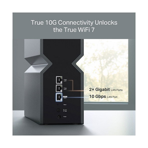 TP-Link RE800BE Repetidor Wi-Fi 7 Extensor de Alcance Tri-Band BE19000 2.4/5/6 GHz 8 Antenas Internas Ethernet LAN 3 Puertos WPA3